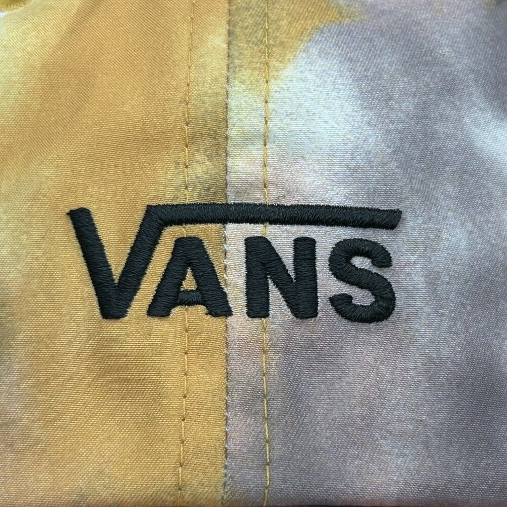 VANS Hat Tie Dye Spray Paint Baseball Cap StrapBack Embroidered Logo Pink - Picture 8 of 11